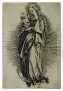 The Virgin On The Crescent by Albrecht Durer