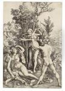 Hercules Am Scheideweg (die Eifersucht - Der Grose Satyr) by Albrecht Durer