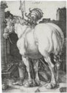 The Large Horse (bartsch 97; Meder, Hollstein 94) by Albrecht Durer
