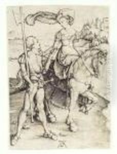 The Lady On Horseback With The Lansquenet