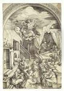 Birth Of The Virgin. Woodcut, Ca. 1503