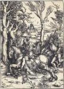 The Knight And The Lansquenet by Albrecht Durer