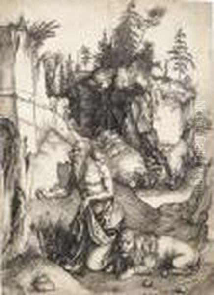 Saint Jerome Penitent In The Desert - view 1