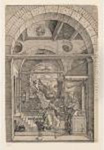 The Annunciation (b. 83; Holl., M. 195) by Albrecht Durer