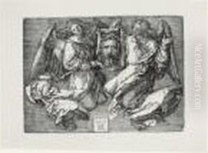 The Sudarium Held By Two Angels (bartsch 25; Meder, Hollstein 26) by Albrecht Durer