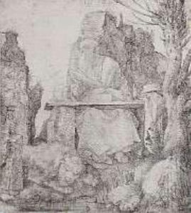 St Jerome By The Pollard Willow (bartsch 59) by Albrecht Durer