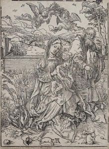 The Holy Family With Three Hares (bartsch 102)