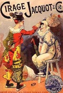 Reproduction of a poster advertising Jacquot and Cie shoe polish by Lucien Lefevre