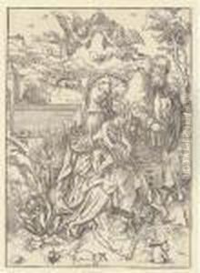 The Holy Family With Three Hares