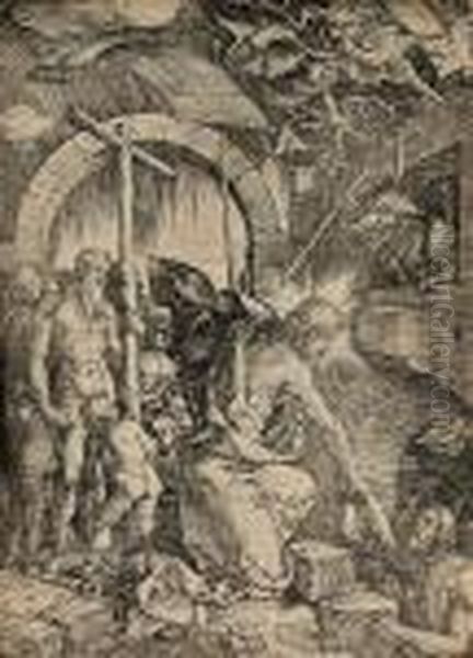 Christ In Limbo (bartsch Wc 14) - view 1