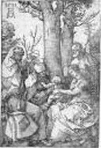 The Holy Family With Joachim And Anna Under A Tree