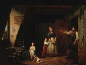 A drunken cobbler returning to his family