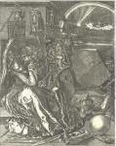 Christ On The Mount Of Olives, From The Engraved Passion (b., M., Holl. 4) by Albrecht Durer