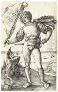The Standard Bearer (b. 87; M., Holl. 92) by Albrecht Durer