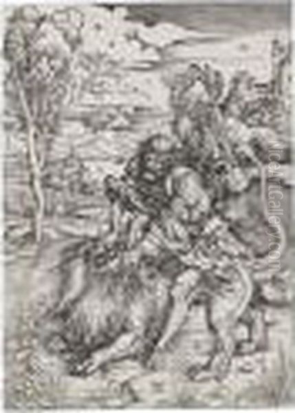 Samson Fighting With The Lion - view 1