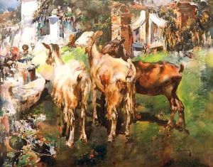 Goats by Jose Navarro Llorens