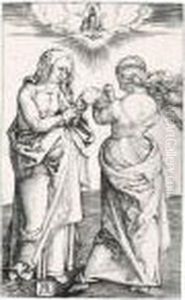The Virgin With The Infant Christ And St Anne (b.29; M., Holl.43) by Albrecht Durer