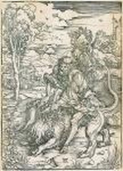 Samson Rending The Lion (bartsch W 2) - view 1