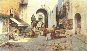 An Arab street market by Jose Navarro Llorens