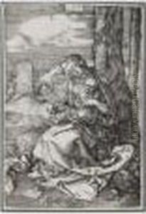 The Virgin And Child With The Pear (b.41; M., Holl.33) by Albrecht Durer