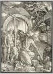 Christ In Limbo (bartsch 14; Meder, Holl.121) by Albrecht Durer