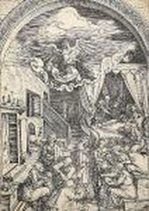 The Birth Of The Virgin (the Life Of The Virgin) (bartsch Wc 80) by Albrecht Durer