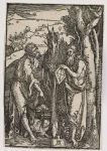 John The Baptist And St Onuphrius In The Wilderness (bartsch Wc 112)