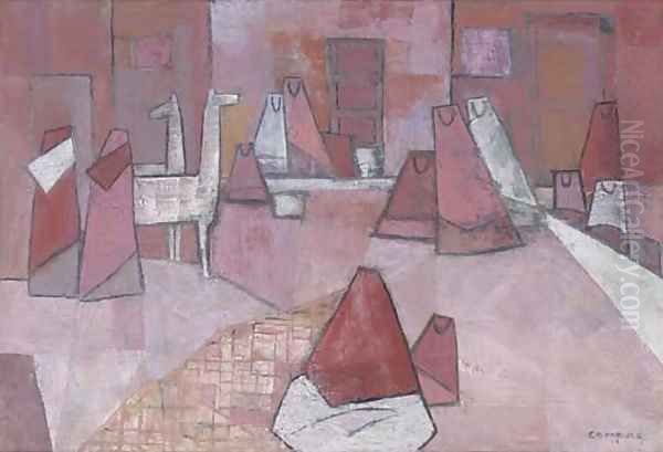 Abstract with Llamas - view 1