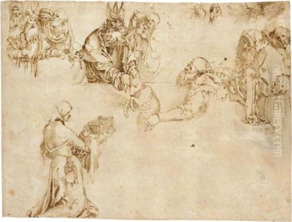 Sheet Of Figure Studies - view 1
