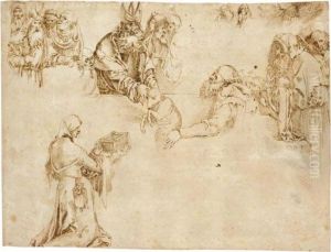 Sheet Of Figure Studies by Albrecht Durer