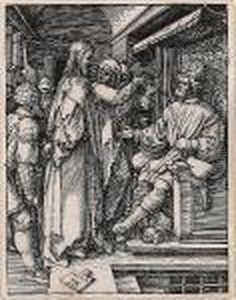 Christ Before Herod (small Passion) (bartsch 32) by Albrecht Durer