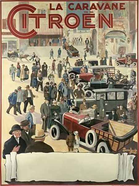 Poster advertising the Citroen Caravan 1925 - view 1