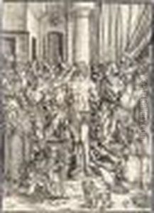 The Flagellation (bartsch 8; Meder, Holl.117) by Albrecht Durer