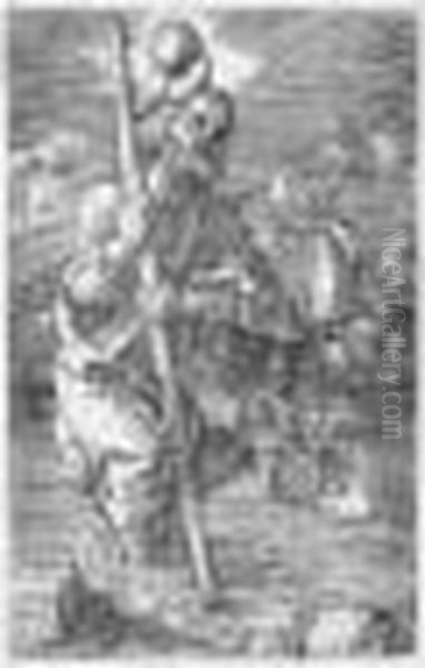 St Christopher Facing Right (b.52, M., Holl.52) - view 1