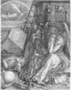 Melencolia I (b.74; M., Holl.75) by Albrecht Durer