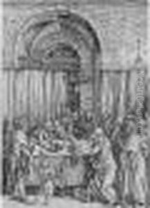 Joachim's Offering Rejected; And
 Joachim And Anna At The Golden Gate (b.77 And 79; M., Holl.189 And 191)