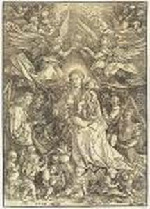The Virgin Surrounded By Many Angels<</b> by Albrecht Durer