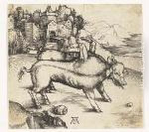 The Monstrous Pig Of Landser<</b> by Albrecht Durer