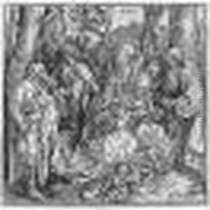 The Holy Kinship With The Lute-playing Angels (b.97; M., Holl.216) by Albrecht Durer