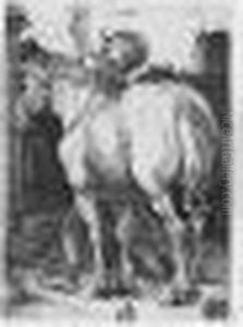 The Large Horse (b.97; M., Holl. 94) by Albrecht Durer