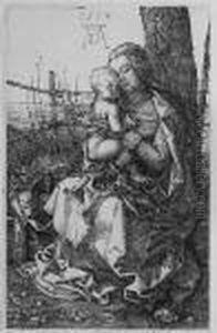 The Virgin And Child Seated By A Tree (b. 35; M., Holl. 34) by Albrecht Durer