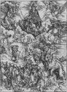 The Beast With Two Horns Like A Lamb (b. 74; M., Holl. 175) by Albrecht Durer