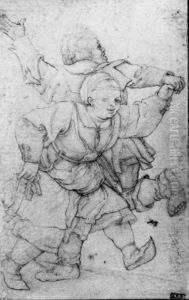 A Peasant Couple Dancing by Albrecht Durer