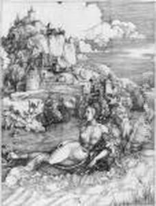 The Sea Monster (b. 71; M., Holl. 66) by Albrecht Durer