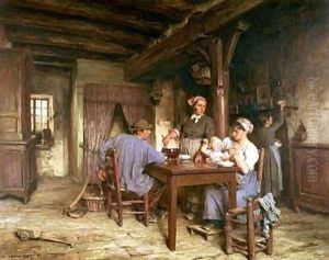 Midday Meal by Leon Augustin Lhermitte