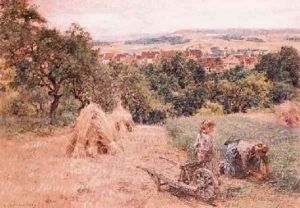 Cutting grass by Leon Augustin Lhermitte