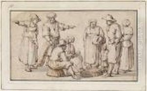 Hollandische Marktszene by Cornelis Dusart