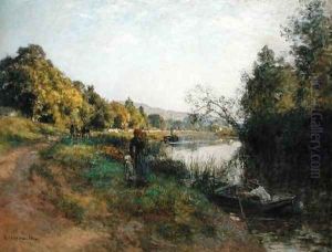 The Banks of the Marne Return of the Fisherman by Leon Augustin Lhermitte