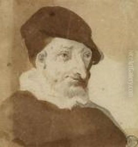 Portrait D'homme Barbu by Cornelis Dusart