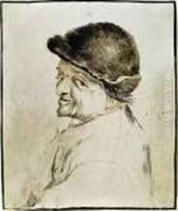 Bildnis Eines Alteren Mannes Mit Kappe by Cornelis Dusart